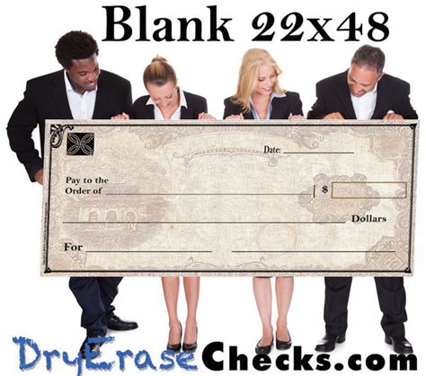 large blank check.